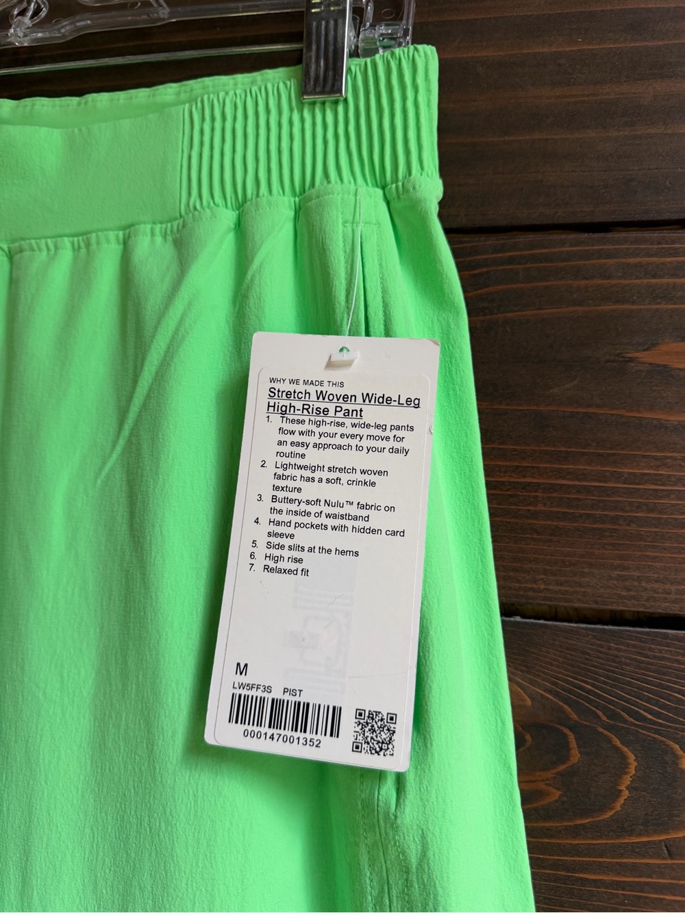 Lululemon sz M stretch woven wide leg high rise pant NWT - Picture 4 of 6